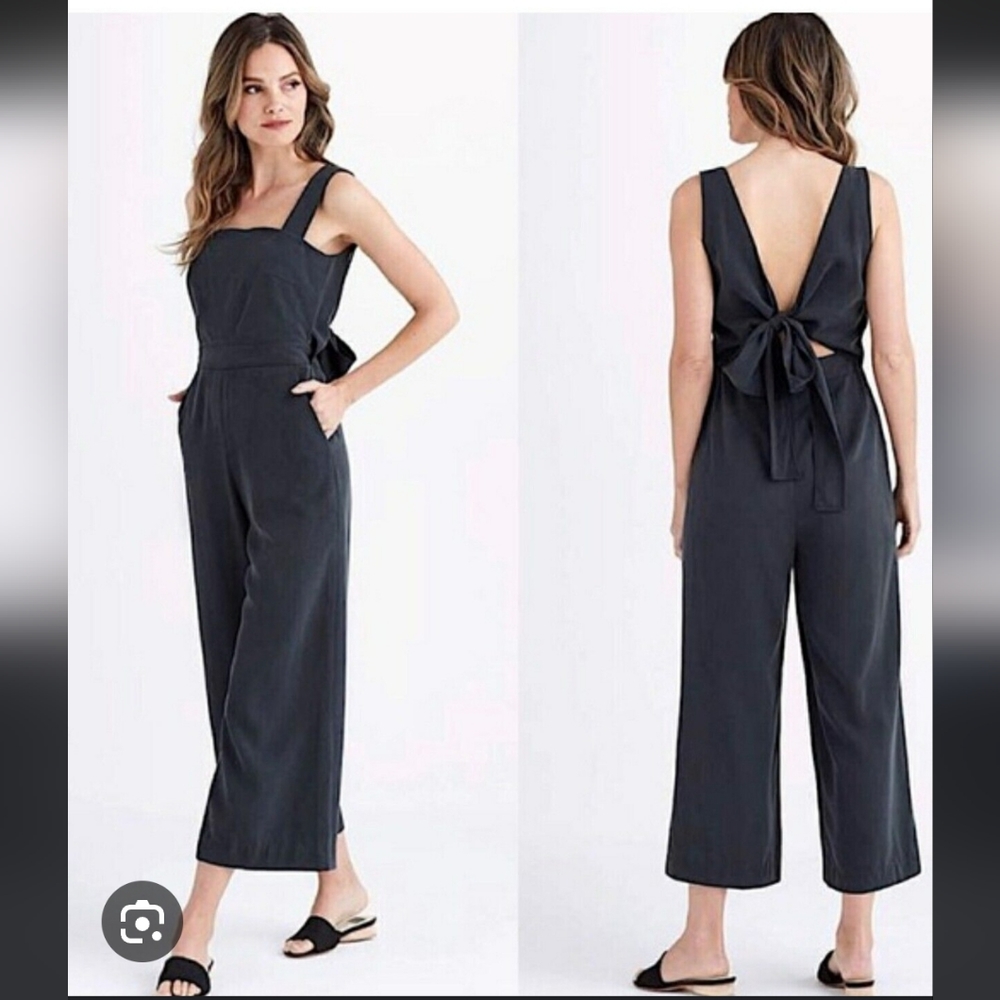 Vetta Apron Jumpsuit in Washed Black
